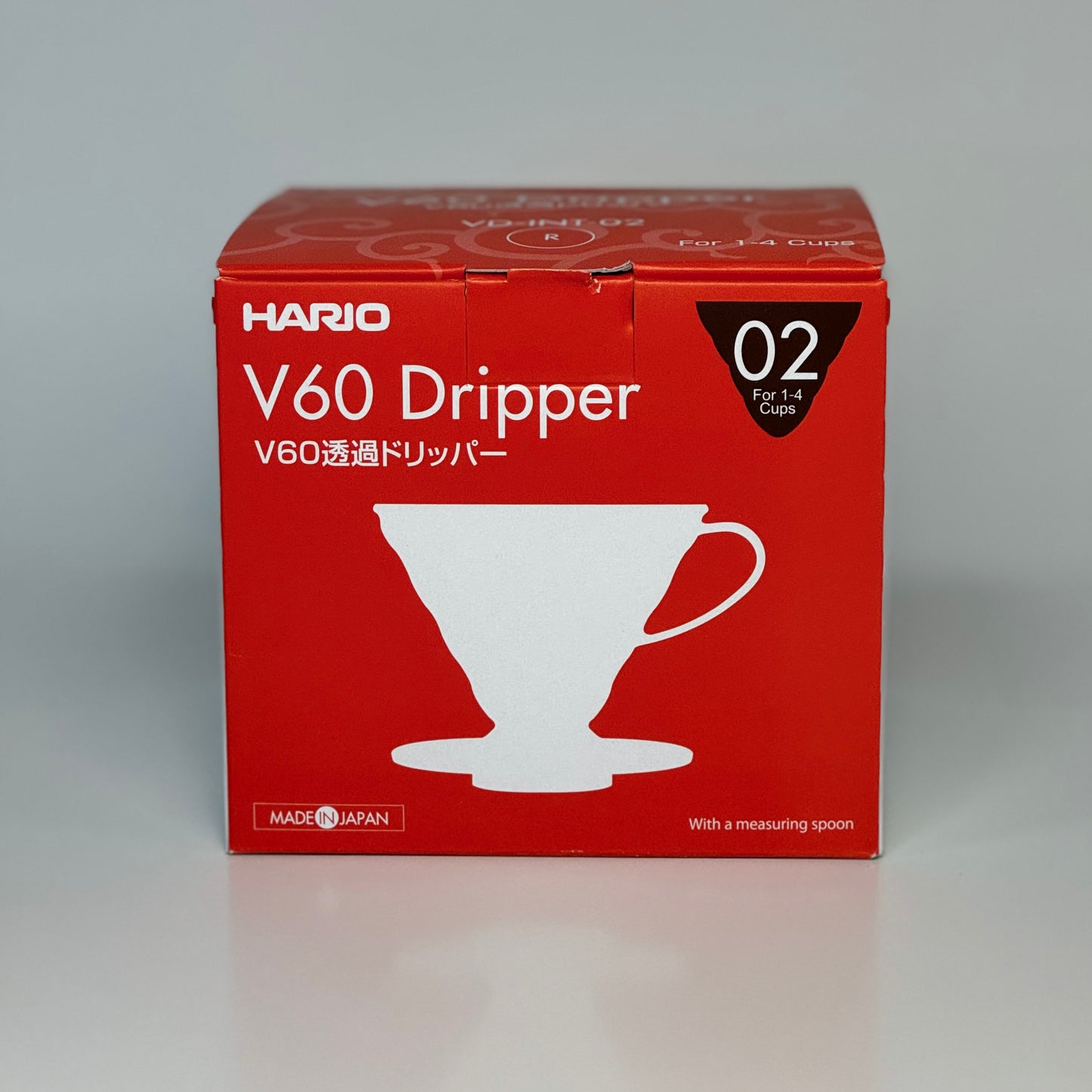 Hario V60 02 Plastic Coffee Dripper (2 cups) - Red